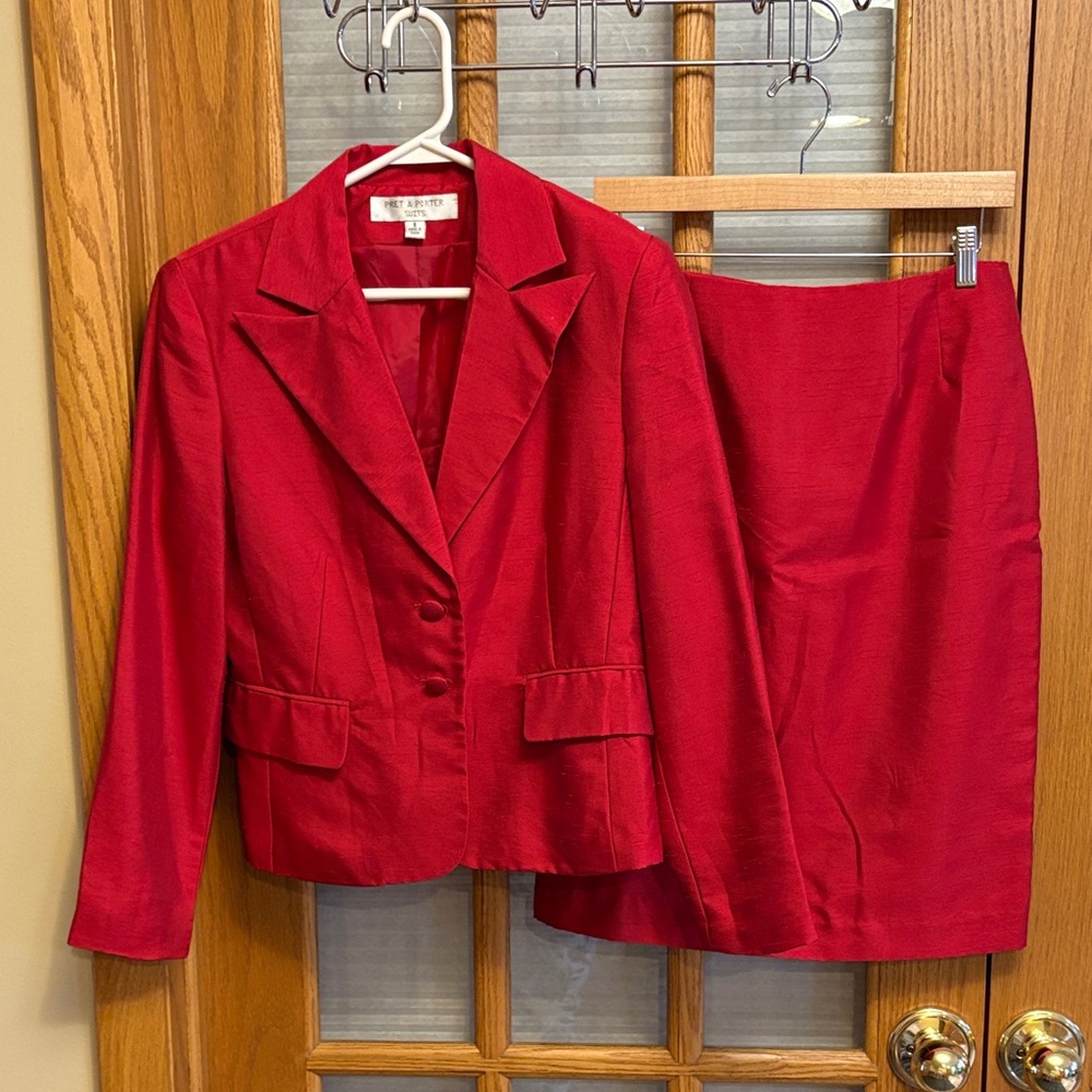 Chic Red Skirt Set